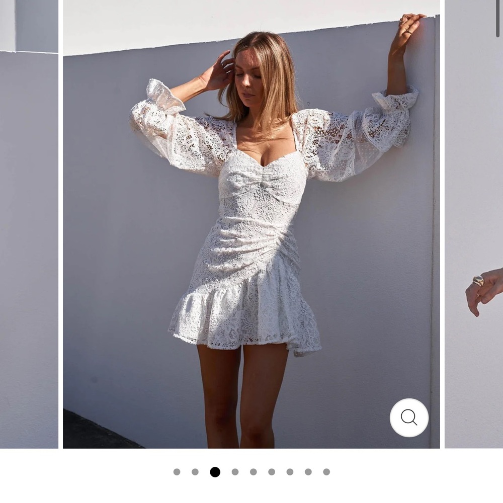 Jaus Gabbi Dress - White, Size Small